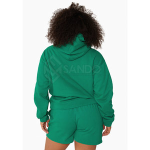 ชุดเสื้อมีฮู้ดสำหรับผู้หญิงชุดเสื้อฮู้ดสีพื้นชุดเสื้อฮู้ดแบบปรับแต่งได้สำหรับผู้หญิง - Product Image 3