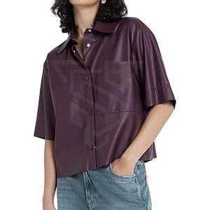 Dernier style de haut en cuir pour femmes de couleur personnalisée en taille adulte Haut en cuir pour femmes Street Wear - Product Image 1