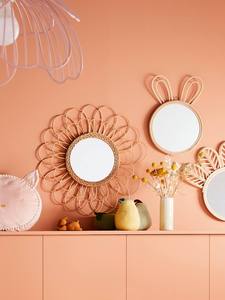 SISU lindo diseño espejo de ratán Natural arte Vintage decorativo espejo colgante de pared decoración del hogar de VIETNAM - Product Image 2