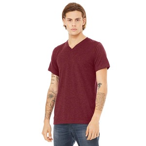 T-shirts à motifs imprimés décontractés à col en V T-shirts en coton taille personnalisée pour hommes vente en gros - Product Image 4
