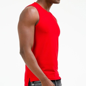 Débardeur Homme Slim Fit Personnalisé Respirant en Maille 100% Coton Col Rond Sans Manches Style Sportif Vente en Gros - Product Image 3