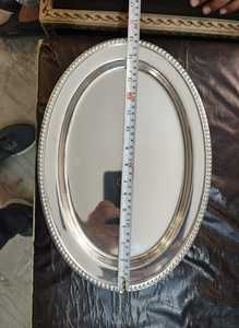 Bandeja de Acero Inoxidable Puro Plateada de Primera Calidad, Apta para Lavavajillas, Diseño de Cocina, para Bodas, Restaurantes, Platos - Product Image 4