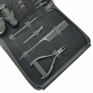 2024 superventas Color negro extensiones de cabello Kit de herramientas Kits de extensiones de cabello de alta calidad Estuche - Product Image 6