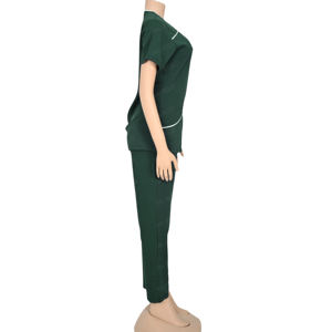 Ensembles de gommage tendance Scrubs d'hôpital extensibles Ensembles d'allaitement pour le cou Uniformes médicaux pour femmes Ensembles d'uniformes d'allaitement pour hommes - Product Image 3