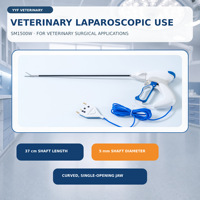 YYF SM1500W Scelleuse de vaisseaux électrique 5 mm 37 cm pour chirurgie vétérinaire des tissus mous, à mâchoire incurvée, laparoscopique, en acier inoxydable
