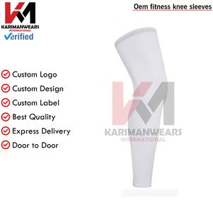 <b>High</b> Quality Cotton <b>Knee</b> Wraps Adjustable Bodybuilding Workout Weightlifting Equipment on Sale Customizable Logo - Product Image 5