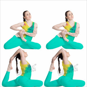 Conjunto de Yoga para mujer, ropa deportiva que absorbe la humedad con Sujetador deportivo elástico y mallas, ideal para ejercicio, gimnasio y trotar - Product Image 3