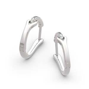 ต่างหูห่วงเพชรเงินสเตอร์ลิง Jeulia Knot - Product Image 3