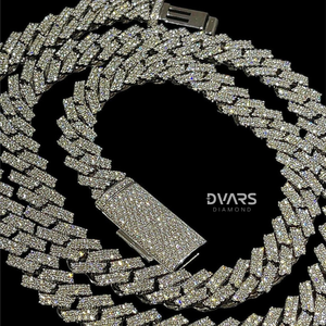 12MM Iced VVS Moissanite <b>Cuban</b> <b>Link</b> <b>Chain</b> 925 <b>Silver</b> Brilliant Cut Luxury 18K Gold Plated Hip Hop Miami Wedding Party Necklace - Product Image 3