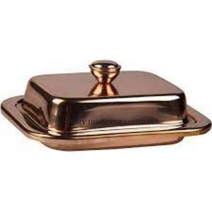 Beurrier artistique en métal antique avec un design magnifiquement détaillé faisant complément idéal aux cuisines traditionnelles et rustiques - Product Image 5