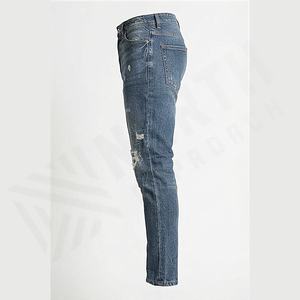 Jeans en denim pour hommes, fabrication en usine, styles personnalisés, streetwear, pantalons décontractés, mode, durables, couleur personnalisée, vente en gros, haute qualité - Product Image 3