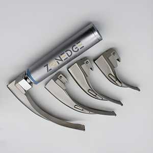 Nuevo conjunto EMT anestesia examen quirúrgico laringoscopio Macintosh manijas estándar 4 cuchillas caja de manijas de plástico de acero inoxidable - Product Image 2