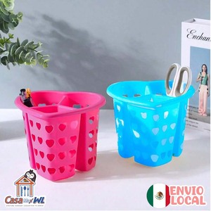 CASAMAX WL AA-2503 Portaposate in Plastica Multicolore Ecologico a 3 Ripiani Design a Cuore Moderno Portatile Durevole Elegante - Product Image 2