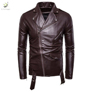 Chaqueta de cuero de piel de oveja para hombre 2022, Impresión de logotipo personalizado, mangas completas de alta calidad premium, precio barato al por mayor para invierno - Product Image 4