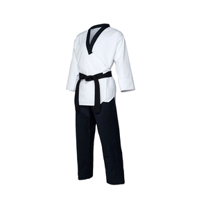 Vente chaude Meilleure vente Uniforme de Taekwondo de couleur noire simple Personnalisé Haute qualité Respirant Combinaison d'arts martiaux Taekwondo - Product Image 1