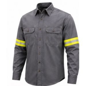 Welding fr <b>Shirt</b> Heavy Duty <b>Flame</b> Resistant Washable Long Sleeve Fr Working Clothing Cotton fr Promotion100% Cotton - Product Image 4