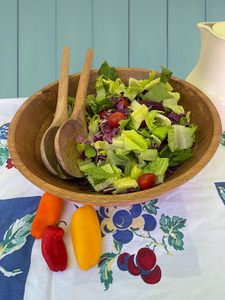 Fairwood Way ensemble de saladiers en bois de manguier rustique 15 pouces extra large bol en bois avec serveurs pour les mariages - Product Image 5