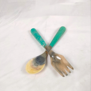 Ensemble de serveurs à salade en résine artisanale RSD, multicolores, écologiques, multifonctionnels, outils de cuisine pour un usage domestique - Product Image 1