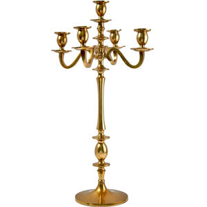 Candelabro de Metal de 5 brazos de diseño antiguo, portavelas con acabado dorado para Decoración de mesa, decoración de boda, precios muy baratos - Product Image 6