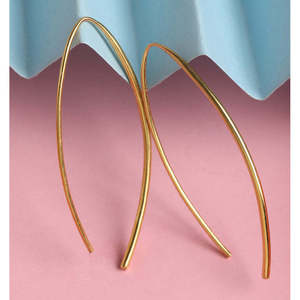 Compre Pendientes de Plata de Ley 925 de Primera Calidad para Mujeres y Niñas - Pendientes Colgantes de Aro Chapados en Oro de 18K - Product Image 2