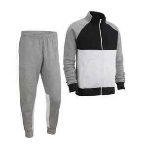 Streetwear lavé à l'acide Sweat à capuche respirant à fermeture éclair et pantalon de survêtement évasé Ensemble de survêtement avec patch de détresse Style urbain - Product Image 1