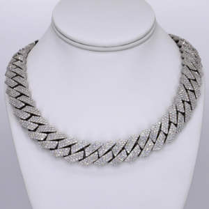 20mm Moissanite Hip Hop Bijoux Diamant Glacé Lourd Cubain Lien Chaîne Collier Argent Sterling 925 Rhodium & Plaqué Or - Product Image 3