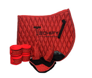 Vente en gros d'ensembles équestres élégants ensembles de tapis d'équitation tapis de selle de cheval personnalisé pour chevaux tapis de selle de dressage équin - Product Image 5