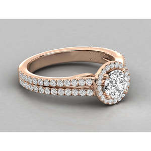 Bague solitaire en or 18 carats pour femmes avec diamant de laboratoire - Product Image 1