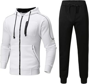 Conjunto Deportivo de Invierno Ecológico para Hombre, de 2 Piezas, Sudadera con Capucha, Informal, de Secado Rápido, Antibacteriano y Cortavientos - Product Image 6