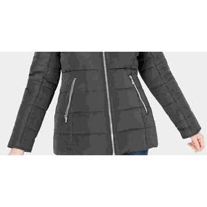 Maralyn & Me Giacca Imbottita Reversibile da Donna con Bordo in Pelliccia Sintetica, Maniche Lunghe, Grigio Tinta Unita, Leggera per l'Inverno - Taglia Media - Product Image 3