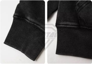 Trajes de chándal de invierno OEM personalizados ecológicos de alta calidad 100% algodón transpirable lavado ácido patrón sólido conjuntos de talla grande - Product Image 5