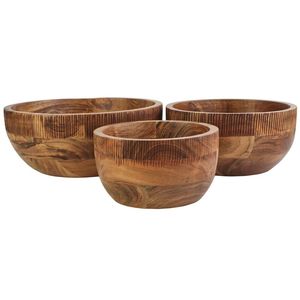Cuenco decorativo vintage de madera para servir con patrones étnicos ideal para regalar detalles interiores de comedor en casa - Product Image 2