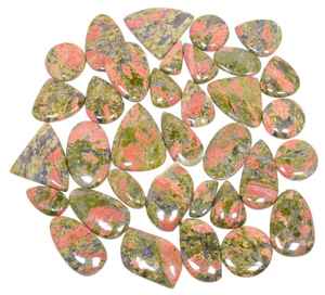 Cabochon de jaspe Unakite naturel de qualité AAA ++ Pierres précieuses en vrac! Jaspe Unakite Cabochon poli pour la fabrication de bijoux - Product Image 3