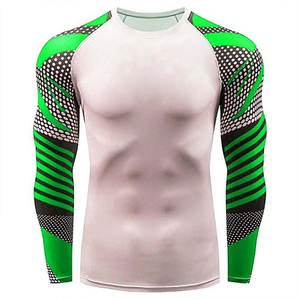 Nuevas camisas de compresión de tendencia superior para hombres y 100% poliéster de manga larga Rash Guard proveedor de ropa corporativa al por mayor
 - Product Image 2