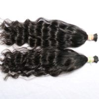 Cheveux Humains Bruts Non Traités Vierge Remy Naturels en Vrac Extensions de Cheveux de Temple du Sud de l'Inde 100g Double Trame Faite à la Machine Toutes Couleurs