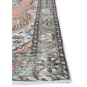 พรมขนสัตว์ทอมือลายเมดัลเลียนสีแดงและสีส้มขนาดใหญ่สไตล์วินเทจสำหรับห้องนั่งเล่น ห้องโถง หรือห้องนอน-Pae-499 - Product Image 4