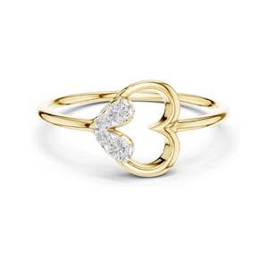 Bague en or 18 carats, 14 carats, 10 carats et argent 925 avec diamant de laboratoire rond brillant de 0,104 carats, clarté VVS-VS EF, cultivé par CVD, pour femme - Product Image 2