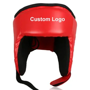Кожаный материал, лучший дизайн, сделанный на заказ, свой собственный дизайн, боксерский Боевой Головной убор, неоголовной убор, шлем MMA