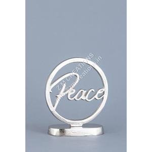 Objets décoratifs en forme de cœur en aluminium pour les fêtes de Noël, slogan personnalisé, écologiques, décoration de table, décoration de pièce, best-seller - Product Image 5