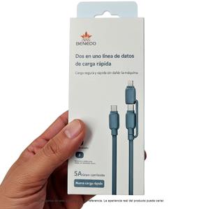 Câble de charge rapide en silicone Type-C 2 en 1, transfert de données 5A, sûr et de qualité supérieure pour iOS, ordinateur, Android - Product Image 5