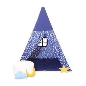 เต็นท์บ้านเด็กเล่นผ้าดีไซน์ทันสมัยสีฟ้า เหมาะสำหรับวันเกิด - Product Image 3