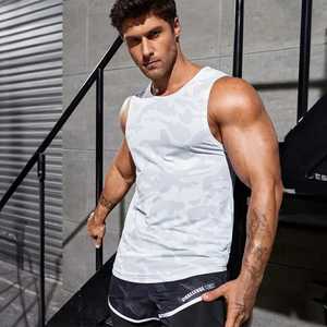 Camiseta sin mangas de gimnasio informal de talla grande para hombre, diseño de punto transpirable para comodidad y estilo para el entrenamiento - Product Image 1