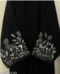 Abayas élégantes et modestes brodées à la main pour femmes, robes traditionnelles formelles de Dubaï, tissu respirant - Product Image 1