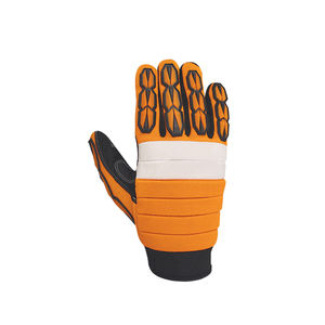 Gants de mécanicien en cuir de protection Fermeture à cordon Doigts rembourrés Construction de la paume durable Protection UV pour l'automobile - Product Image 2