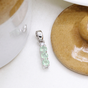 Acheter Ensemble de bijoux de mode en argent sterling 925 avec calcédoine naturelle et zircon cubique pierres précieuses pendentif/bague/boucle d'oreille - Product Image 2