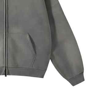 OEM Premium Sweat à capuche d'hiver avec fermeture éclair pour hommes, polaire, coton mélangé épais, respirant, écologique, couleurs personnalisées, broderie - Product Image 6