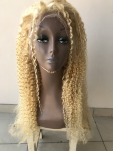 100% Unprocessed High Quality Malaysian Remy Virgin Human Wig <b>Extension</b> Cuticle Aligned 613 Blonde Deep Curly Temple 10A Grade - Product Image 2