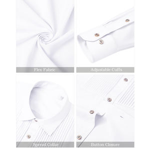 Chemises habillées formelles en coton à manches longues OEM ODM à prix bon marché et de haute qualité - Product Image 4