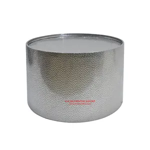 Stainless steel Decorative Hammered Design Cylinder shape Indoor/Outdoor side table Stool and Coffee Table