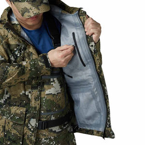 Nouvel arrivage Veste de randonnée imperméable coupe-vent imprimée personnalisée de haute qualité pour hommes Support en toile Style camouflage Vente en gros bon marché - Product Image 5